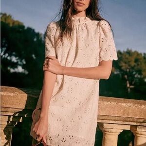 Sezane Louison Dress Ecru Sz 42 US 10 NWT